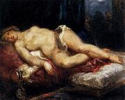 Eugene Delacroix Odalisque Reclining on a Divan France oil painting artist
